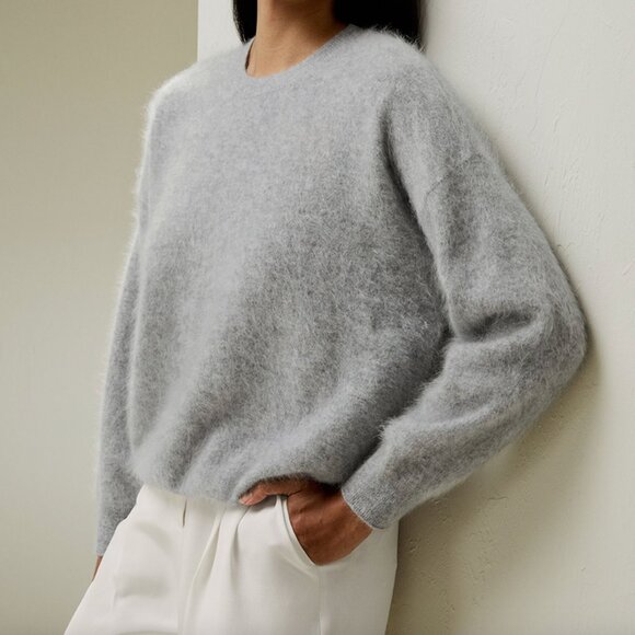 Sweaters - Lily Silk Brushed Cashmere Pullover Sweater Women's Small